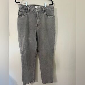 Abercrombie & Fitch Women's Gray High Rise Jeans